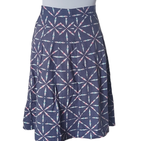 Seasalt Serene Womens Skirt UK Size 12 Blue with Synchronised Swimmers Pleated - Picture 4 of 8